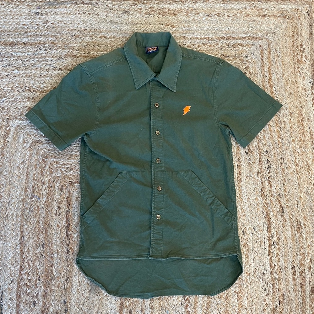 W&LT Green Casual Button Down Shirt